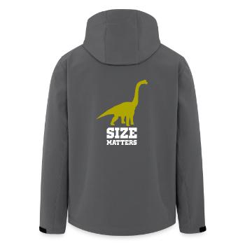 Brachiosaurus Dino - Auf die Größe kommt es an - Recycelte Männer Softshell-Jacke von Stanley/Stella - Anthrazit - Hinten - AI Model Male 185 light (185cm)