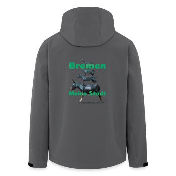 Bremen - Recycelte Männer Softshell-Jacke von Stanley/Stella - Anthrazit - Hinten - AI Model Male 185 light (185cm)