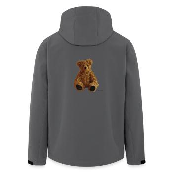 Teddybär - Recycelte Männer Softshell-Jacke von Stanley/Stella - Anthrazit - Hinten - AI Model Male 185 light (185cm)