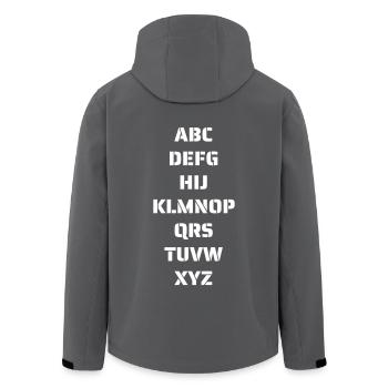 Das Alphabet - Recycelte Männer Softshell-Jacke von Stanley/Stella - Anthrazit - Hinten - AI Model Male 185 light (185cm)