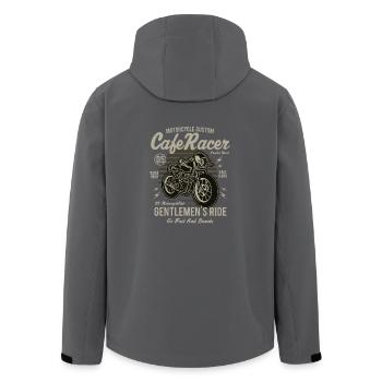 Cafe Racer Gentleman - Recycelte Männer Softshell-Jacke von Stanley/Stella - Anthrazit - Hinten - AI Model Male 185 light (185cm)