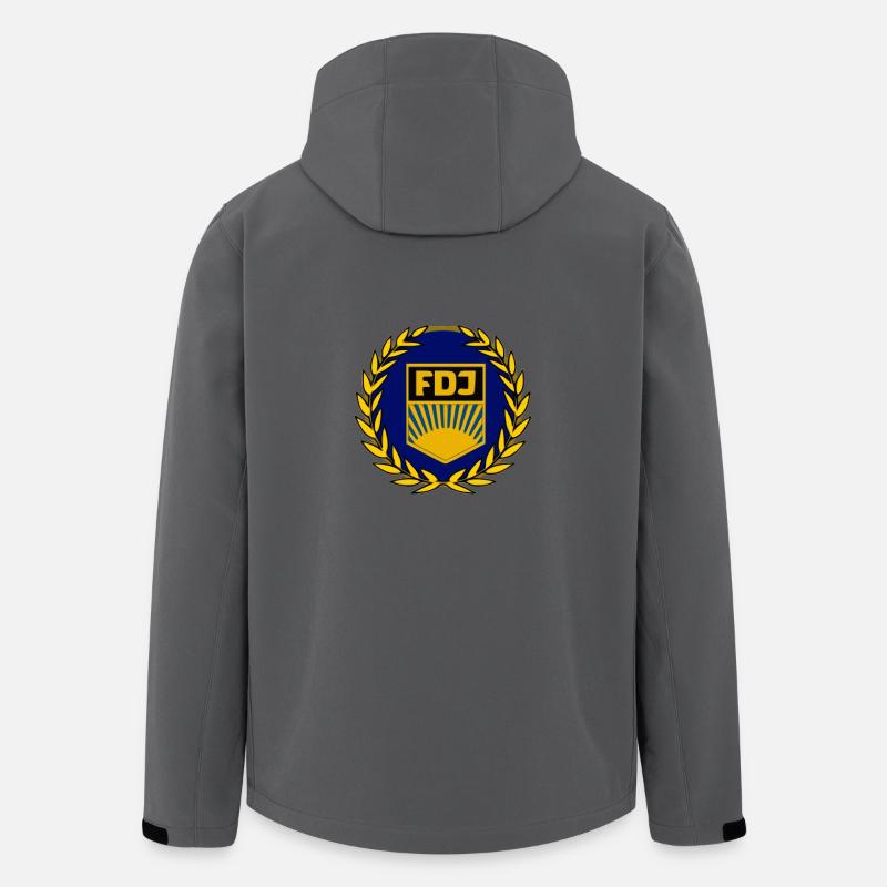 FDJ emblem - Men’s Recycled Softshell Jacket by Stanley/Stella - anthracite