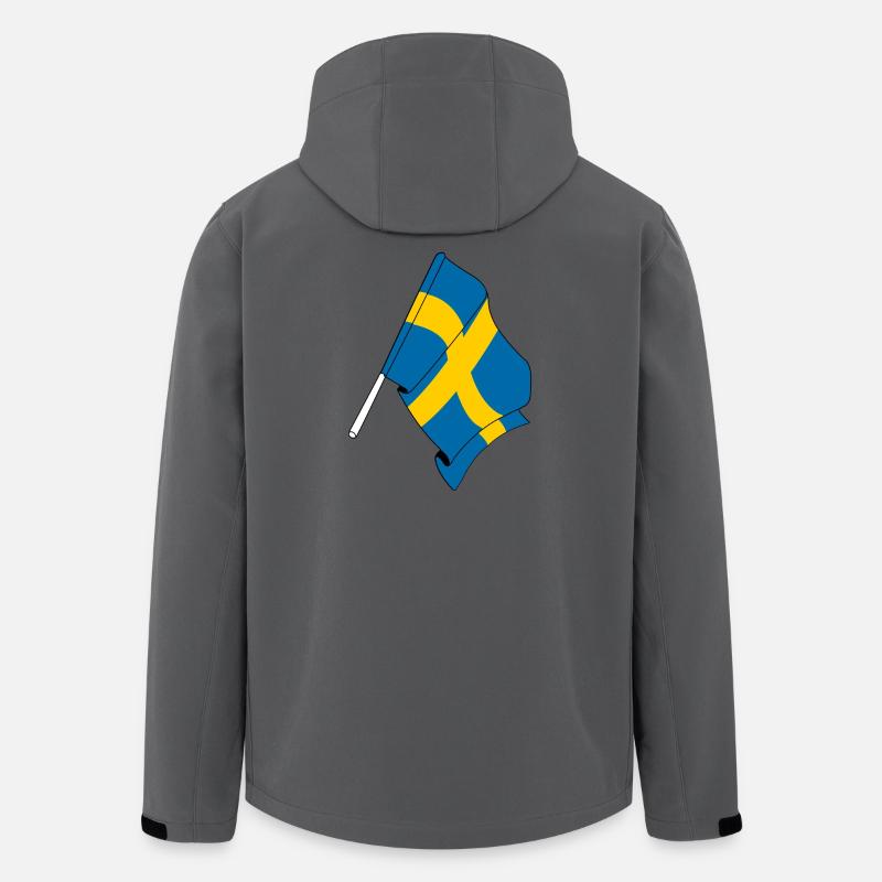 Flagge: Schweden - Recycelte Männer Softshell-Jacke von Stanley/Stella - Anthrazit