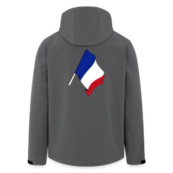 Pavillon : France - Veste softshell homme en polyester recyclé Stanley/Stella - charbon - Dos - AI Model Male 185 light (185cm)