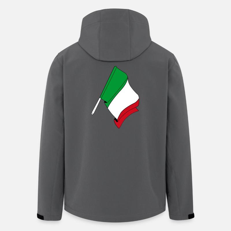 Flagge von Italien - Recycelte Männer Softshell-Jacke von Stanley/Stella - Anthrazit