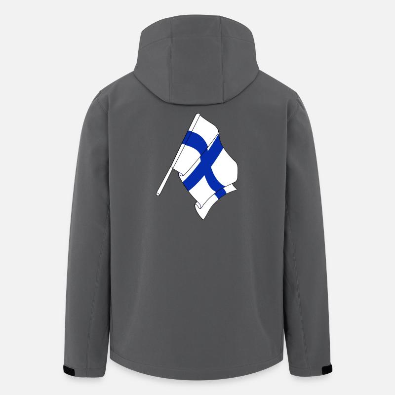 Flagge von Finnland - Recycelte Männer Softshell-Jacke von Stanley/Stella - Anthrazit