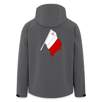 Flagge von Malta - Recycelte Männer Softshell-Jacke von Stanley/Stella - Anthrazit - Hinten - AI Model Male 185 light (185cm)