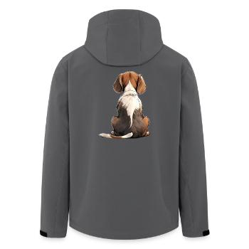 Beagle - Recycelte Männer Softshell-Jacke von Stanley/Stella - Anthrazit - Hinten - AI Model Male 185 light (185cm)
