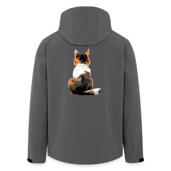 Japanischer Bobtail - Recycelte Männer Softshell-Jacke von Stanley/Stella - Anthrazit - Hinten - AI Model Male 185 light (185cm)
