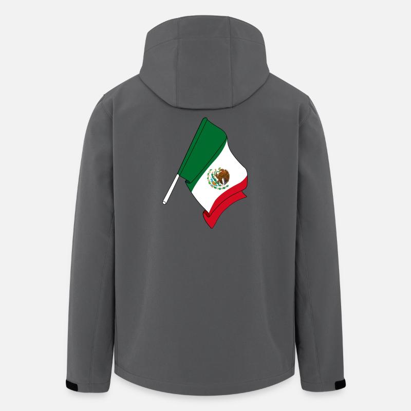 Flagge von Mexiko - Recycelte Männer Softshell-Jacke von Stanley/Stella - Anthrazit