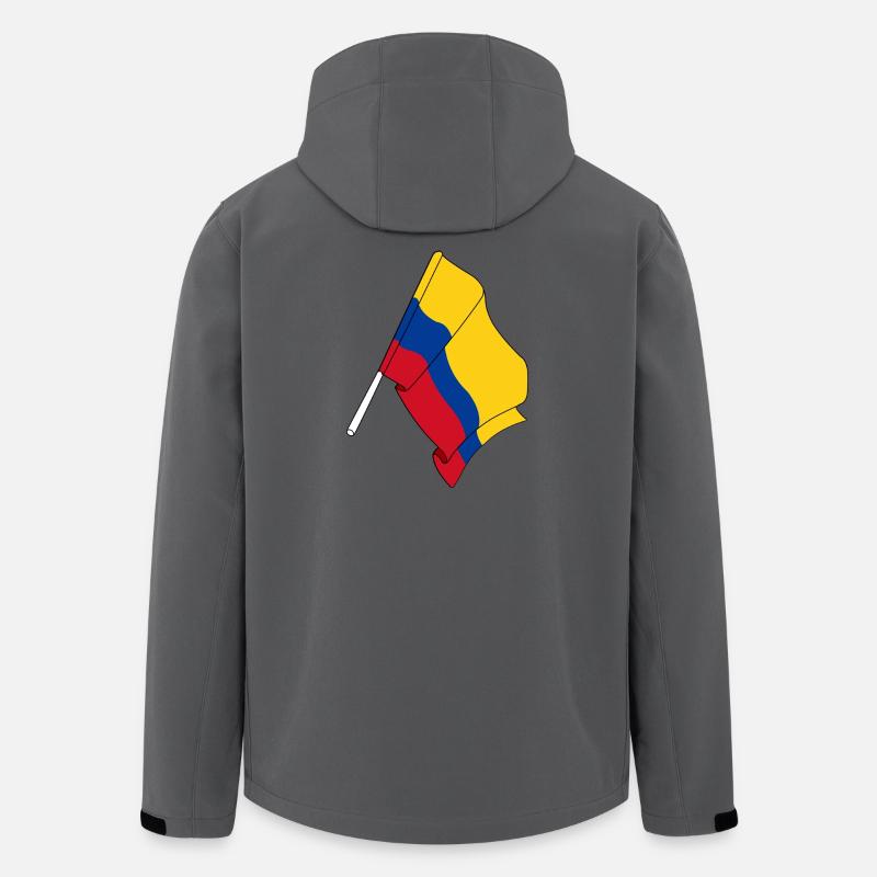 Flagge von Kolumbien - Recycelte Männer Softshell-Jacke von Stanley/Stella - Anthrazit