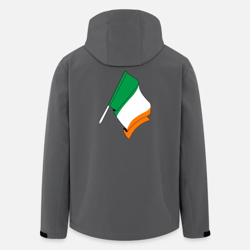 Drapeau de l’Irlande - Veste softshell homme en polyester recyclé Stanley/Stella - charbon