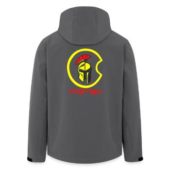 Helmet Sparta and Blood 4 - Men’s Recycled Softshell Jacket by Stanley/Stella - anthracite - Back - AI Model Male 185 light (185cm)