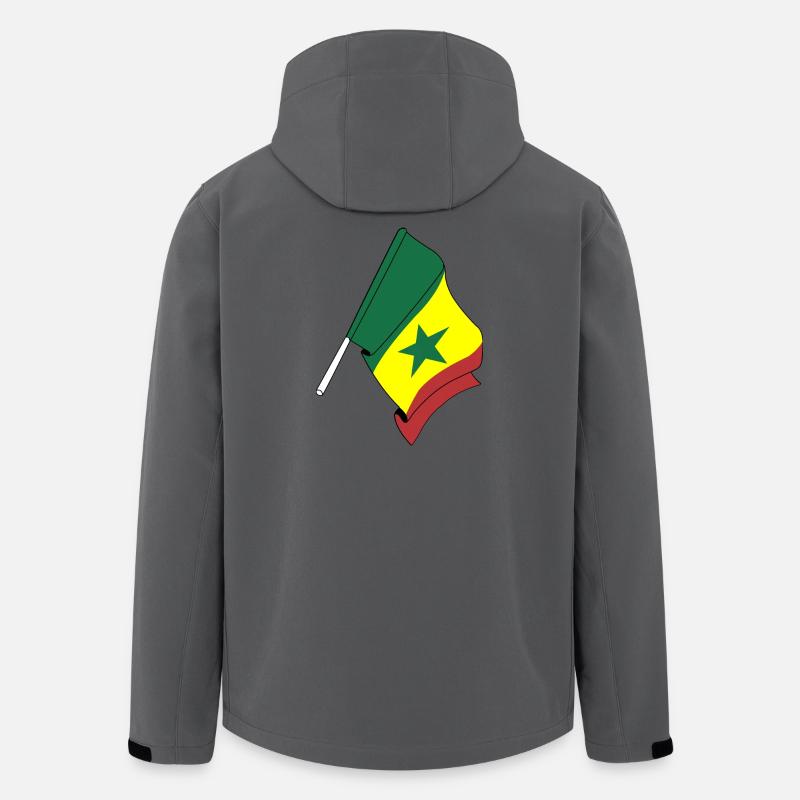 Flagge von Senegal - Recycelte Männer Softshell-Jacke von Stanley/Stella - Anthrazit