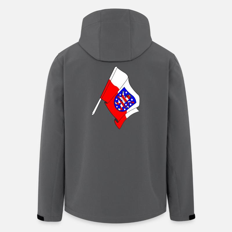 Flagge Thüringen - Recycelte Männer Softshell-Jacke von Stanley/Stella - Anthrazit