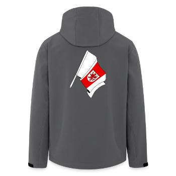Flag: West Pomeranian, Poland - Men’s Recycled Softshell Jacket by Stanley/Stella - anthracite - Back - AI Model Male 185 light (185cm)