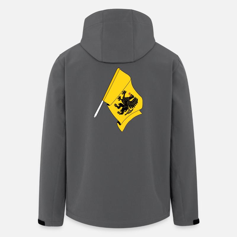 Drapeau de la Pologne de Poméranie - Veste softshell homme en polyester recyclé Stanley/Stella - charbon