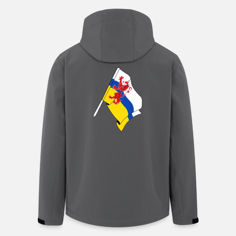 Flagge der Provinz Limburg - Recycelte Männer Softshell-Jacke von Stanley/Stella - Anthrazit