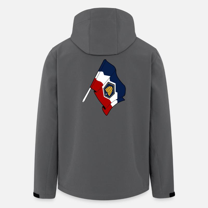 Flagge von Utah - Recycelte Männer Softshell-Jacke von Stanley/Stella - Anthrazit