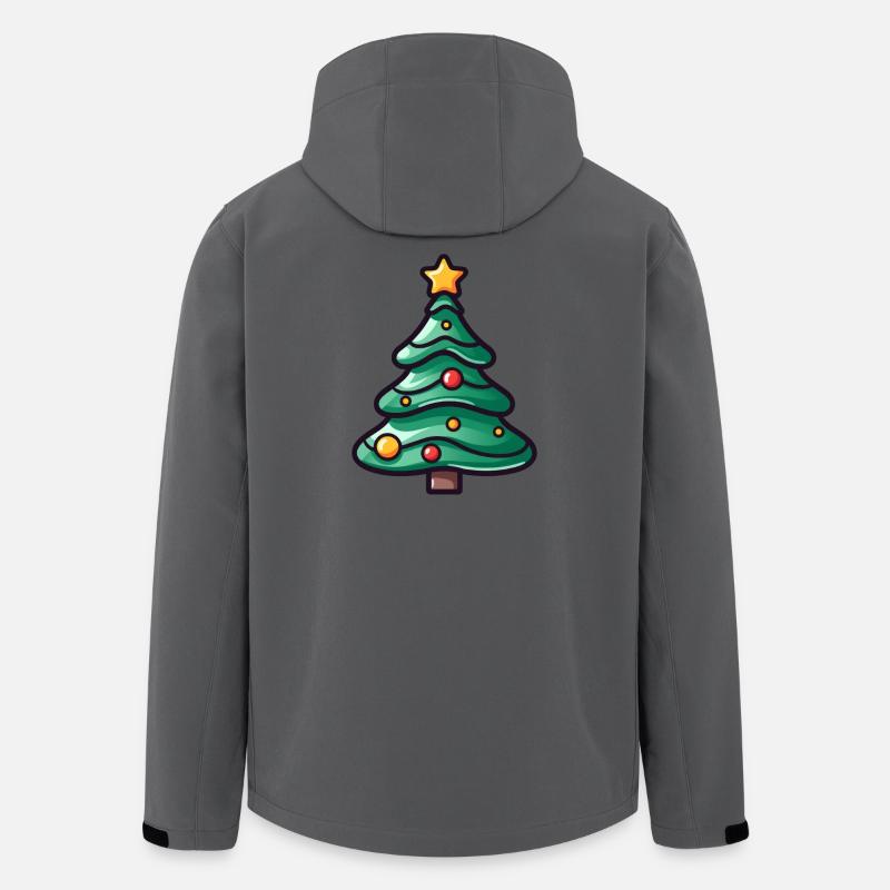 Festlicher Weihnachtsbaum Illustration - Recycelte Männer Softshell-Jacke von Stanley/Stella - Anthrazit