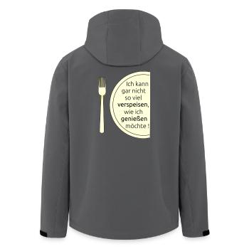 Manger et savourer - Veste softshell homme en polyester recyclé Stanley/Stella - charbon - Dos - AI Model Male 185 light (185cm)