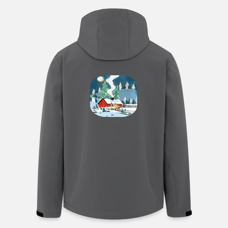 Winterlandschaft - Recycelte Männer Softshell-Jacke von Stanley/Stella - Anthrazit