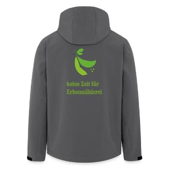 Keine Zeit Für Erbsenzähler – Grüne Erbse - Recycelte Männer Softshell-Jacke von Stanley/Stella - Anthrazit - Hinten - AI Model Male 185 light (185cm)