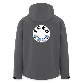 I FUCKED CANCER - Prostatakrebs  - Recycelte Männer Softshell-Jacke von Stanley/Stella - Anthrazit - Hinten - AI Model Male 185 light (185cm)