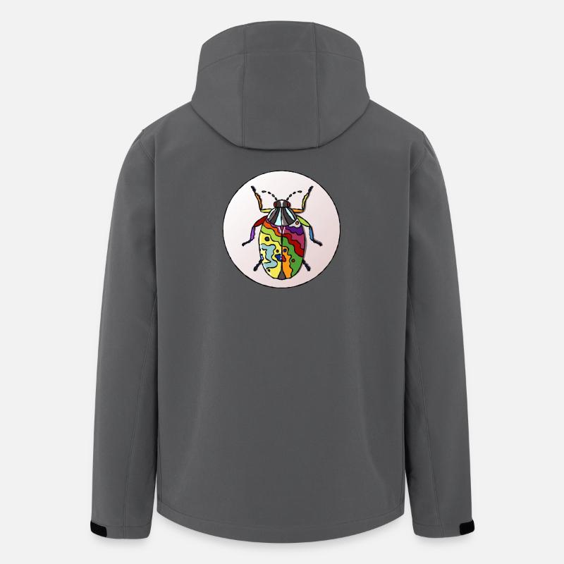 Lebender Regenbogenkäfer - Recycelte Männer Softshell-Jacke von Stanley/Stella - Anthrazit