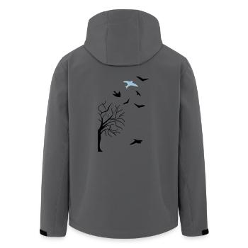 design - Recycelte Männer Softshell-Jacke von Stanley/Stella - Anthrazit - Hinten - AI Model Male 185 light (185cm)