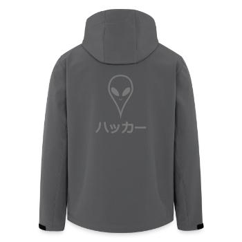 Japanischer Hacker Alien - Recycelte Männer Softshell-Jacke von Stanley/Stella - Anthrazit - Hinten - AI Model Male 185 light (185cm)