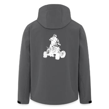 Quad - Recycelte Männer Softshell-Jacke von Stanley/Stella - Anthrazit - Hinten - AI Model Male 185 light (185cm)