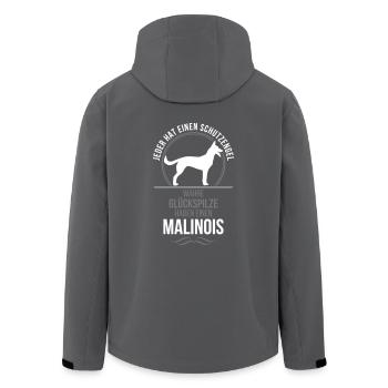 MALINOIS Schutzengel Wilsigns - Recycelte Männer Softshell-Jacke von Stanley/Stella - Anthrazit - Hinten - AI Model Male 185 light (185cm)