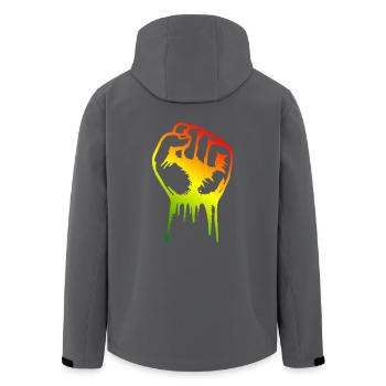Faust Reggae - Recycelte Männer Softshell-Jacke von Stanley/Stella - Anthrazit - Hinten - AI Model Male 185 light (185cm)