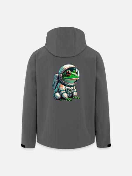 Frog astronaut in space - Men’s Recycled Softshell Jacket by Stanley/Stella - anthracite