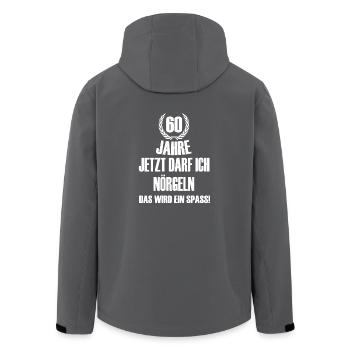60 Geburtstag - Recycelte Männer Softshell-Jacke von Stanley/Stella - Anthrazit - Hinten - AI Model Male 185 light (185cm)