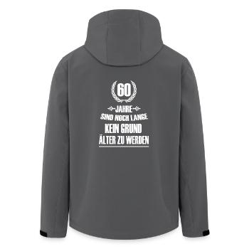 60 Geburtstag - Recycelte Männer Softshell-Jacke von Stanley/Stella - Anthrazit - Hinten - AI Model Male 185 light (185cm)