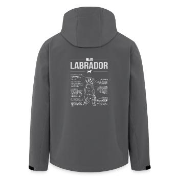 LABRADOR ANATOMIE Wilsigns Retriever Labbi Lab - Recycelte Männer Softshell-Jacke von Stanley/Stella - Anthrazit - Hinten - AI Model Male 185 light (185cm)
