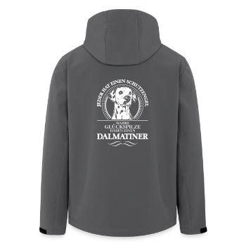 DALMATINER Schutzengel Wilsigns - Recycelte Männer Softshell-Jacke von Stanley/Stella - Anthrazit - Hinten - AI Model Male 185 light (185cm)