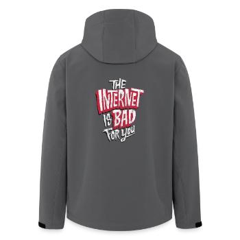 The Internet is Bad for you | Anti Social Media - Recycelte Männer Softshell-Jacke von Stanley/Stella - Anthrazit - Hinten - AI Model Male 185 light (185cm)