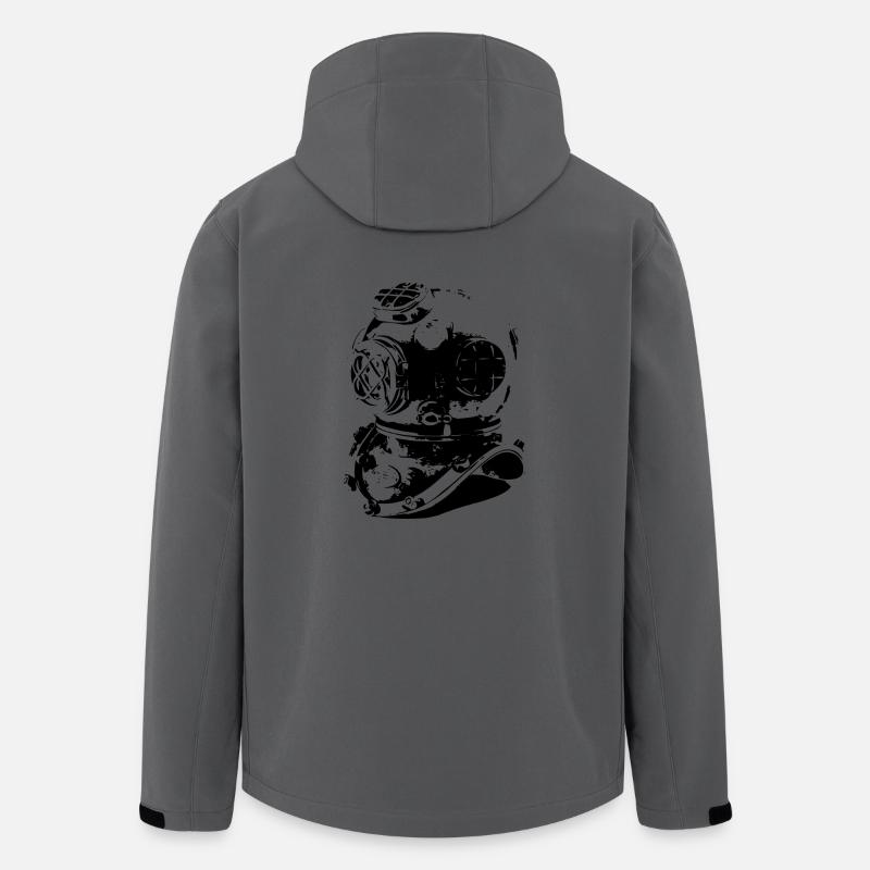 Alter Taucherhelm - Recycelte Männer Softshell-Jacke von Stanley/Stella - Anthrazit