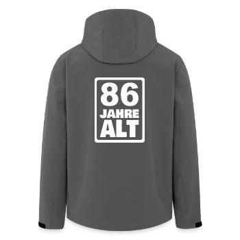 Jahr 86 - Recycelte Männer Softshell-Jacke von Stanley/Stella - Anthrazit - Hinten - AI Model Male 185 light (185cm)