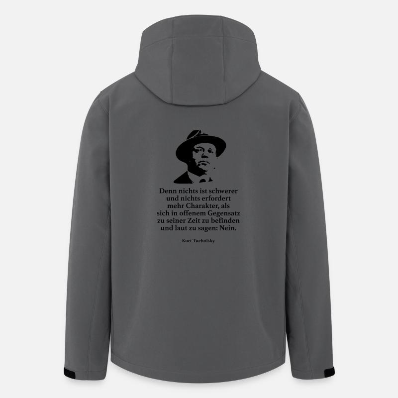 Tucholsky: Denn nichts ist schwerer und nichts er - Recycelte Männer Softshell-Jacke von Stanley/Stella - Anthrazit
