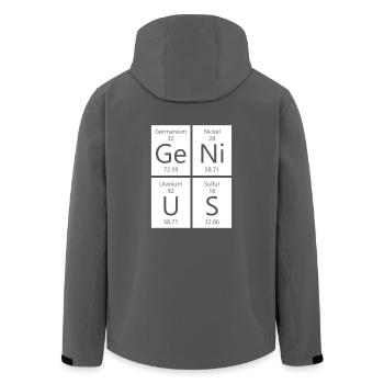 Chemistry Genius - Ge Ni U S - Recycelte Männer Softshell-Jacke von Stanley/Stella - Anthrazit - Hinten - AI Model Male 185 light (185cm)