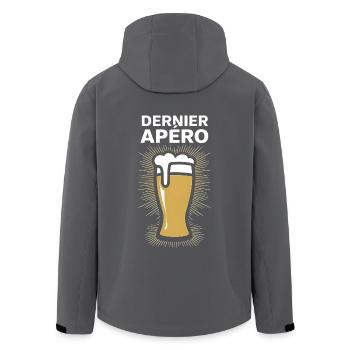 T-Shirt Letzter Apéro – Junggesellenabschied - Recycelte Männer Softshell-Jacke von Stanley/Stella - Anthrazit - Hinten - AI Model Male 185 light (185cm)