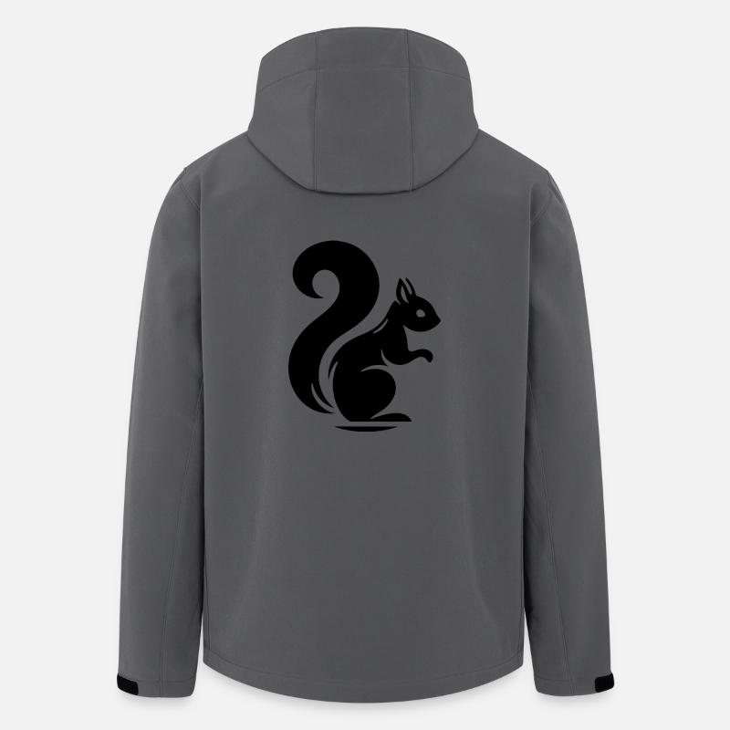 Elegant Squirrel Silhouette: Nature in - Men’s Recycled Softshell Jacket by Stanley/Stella - anthracite