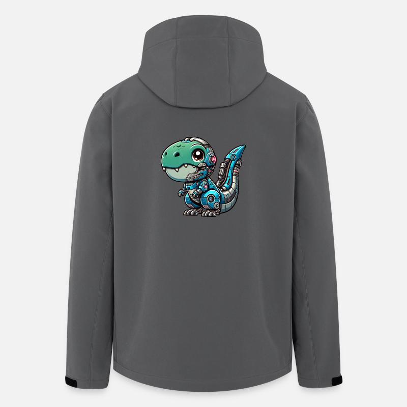 Mignon T-Rex Cyborg, Robo-Dinosaure - Veste softshell homme en polyester recyclé Stanley/Stella - charbon