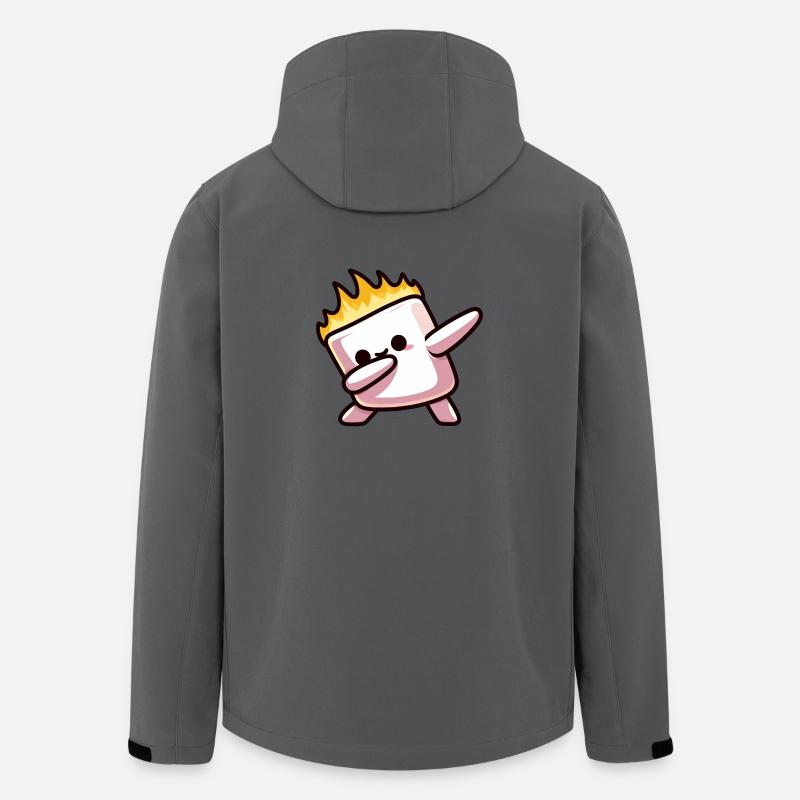 Marshmallow Fire Flame Grilling Dab - Veste softshell homme en polyester recyclé Stanley/Stella - charbon