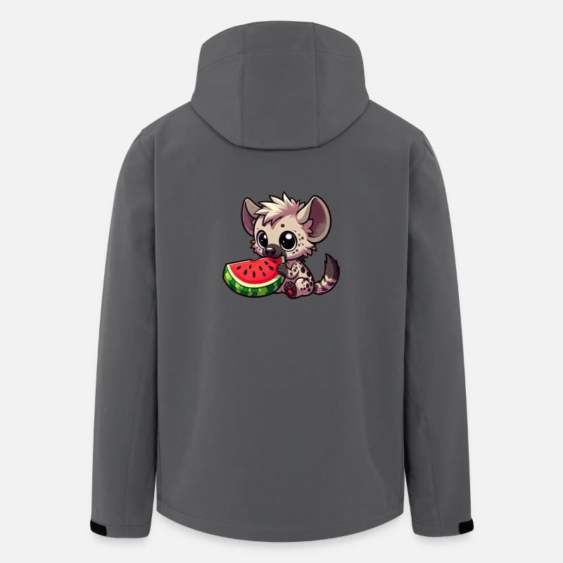 Hyäne mit Wassermelone Sommerfrucht - Recycelte Männer Softshell-Jacke von Stanley/Stella - Anthrazit