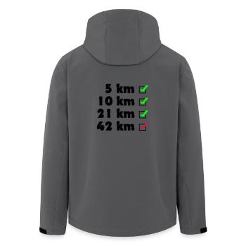 Marathon Checklist - Recycelte Männer Softshell-Jacke von Stanley/Stella - Anthrazit - Hinten - AI Model Male 185 light (185cm)